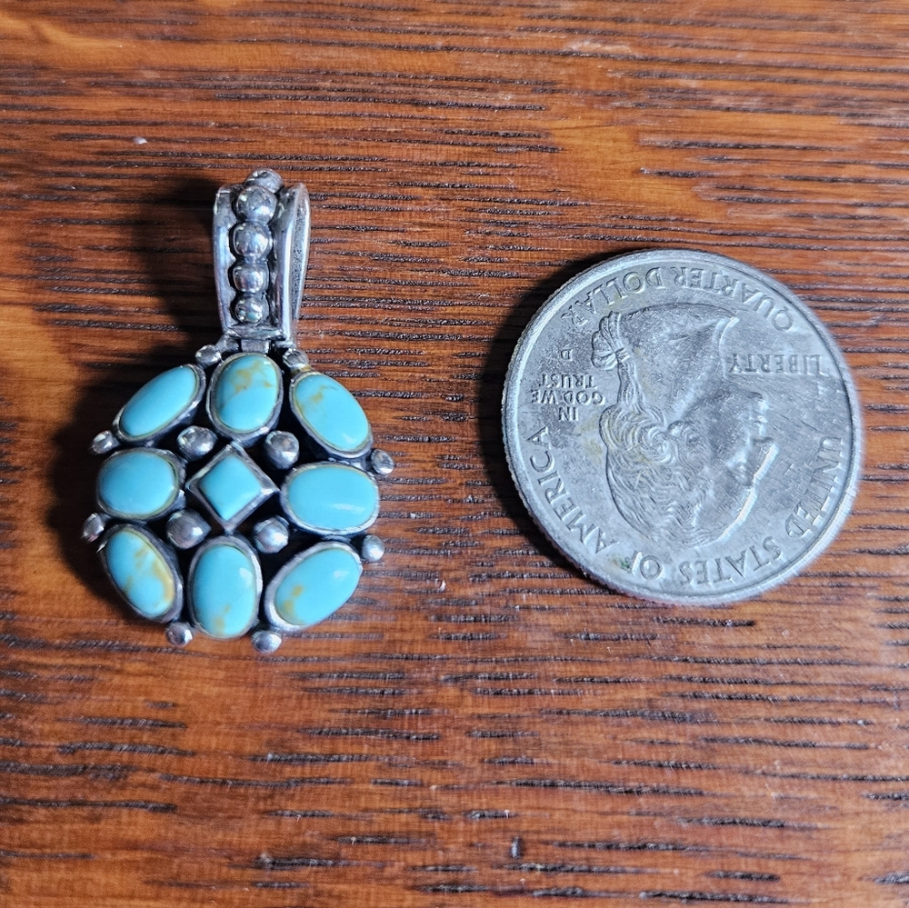Sterling silver turquoise pendant